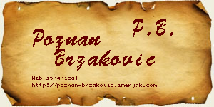 Poznan Brzaković vizit kartica